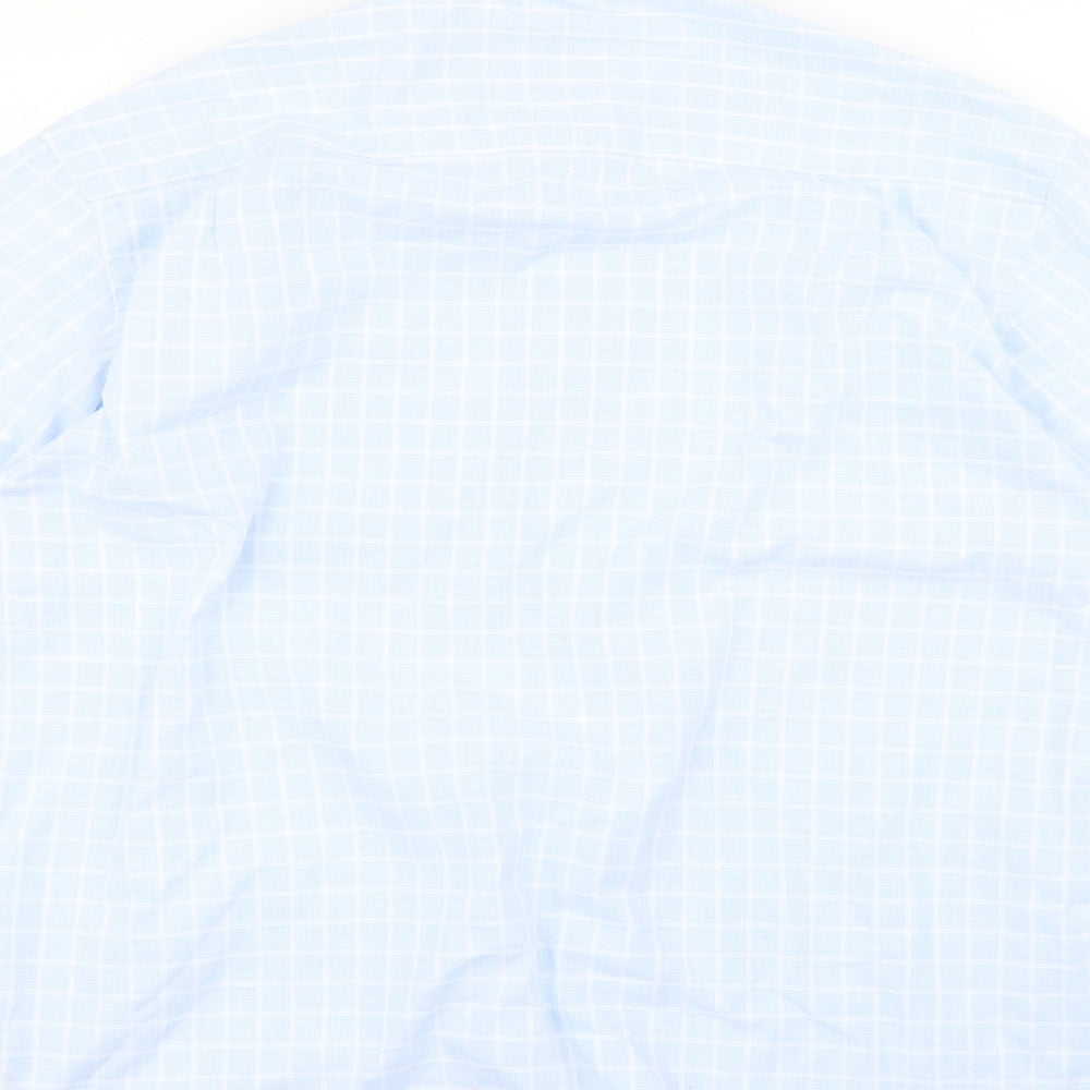 George Womens Blue Check  Basic Button-Up Size 16