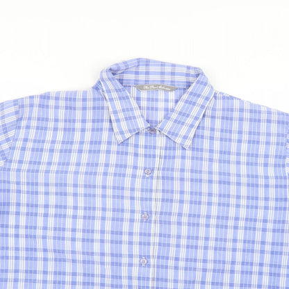 Womens UK Size 16 the pearl collection Blue Basic Button-Up