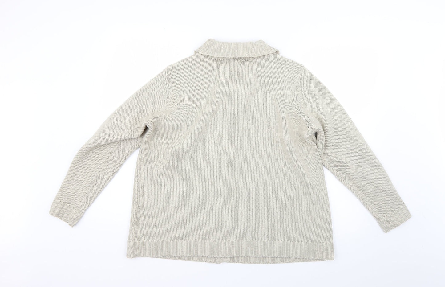Womens UK Size L BM Beige Cardigan Jumper