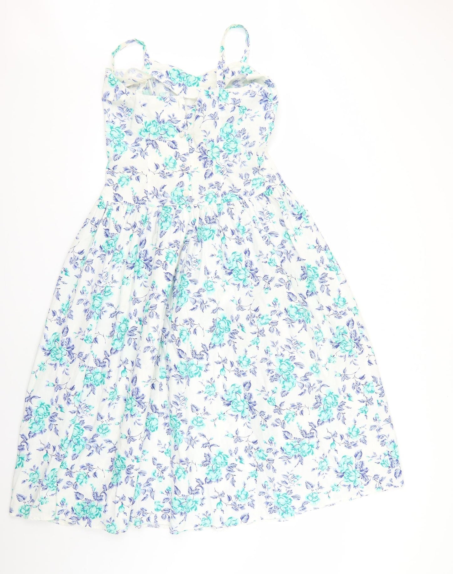 Preworn Womens White Floral  Bodycon  Size 10