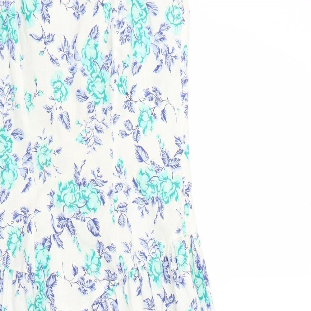 Preworn Womens White Floral  Bodycon  Size 10