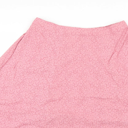 nightgales Womens Pink Geometric  Flare Set Size 12