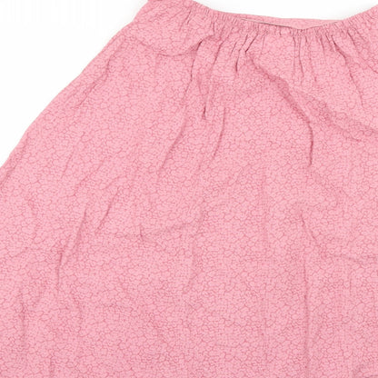 nightgales Womens Pink Geometric  Flare Set Size 12