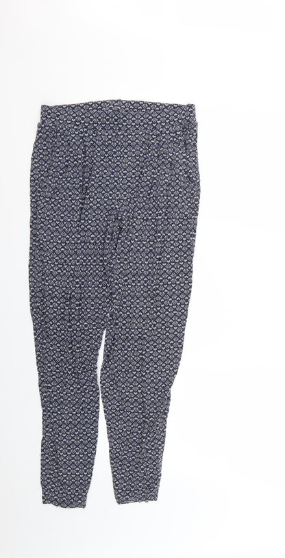 tnext Womens Blue Floral  Trousers  Size 10 L24 in