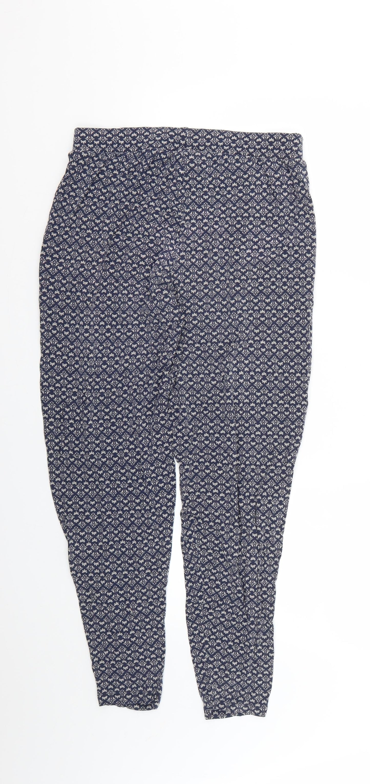 tnext Womens Blue Floral  Trousers  Size 10 L24 in