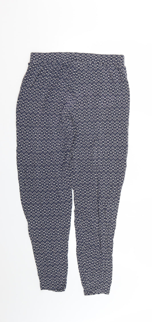 tnext Womens Blue Floral  Trousers  Size 10 L24 in