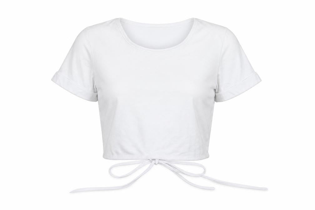 Womens UK Size XS Preworn White Basic T-Shirt