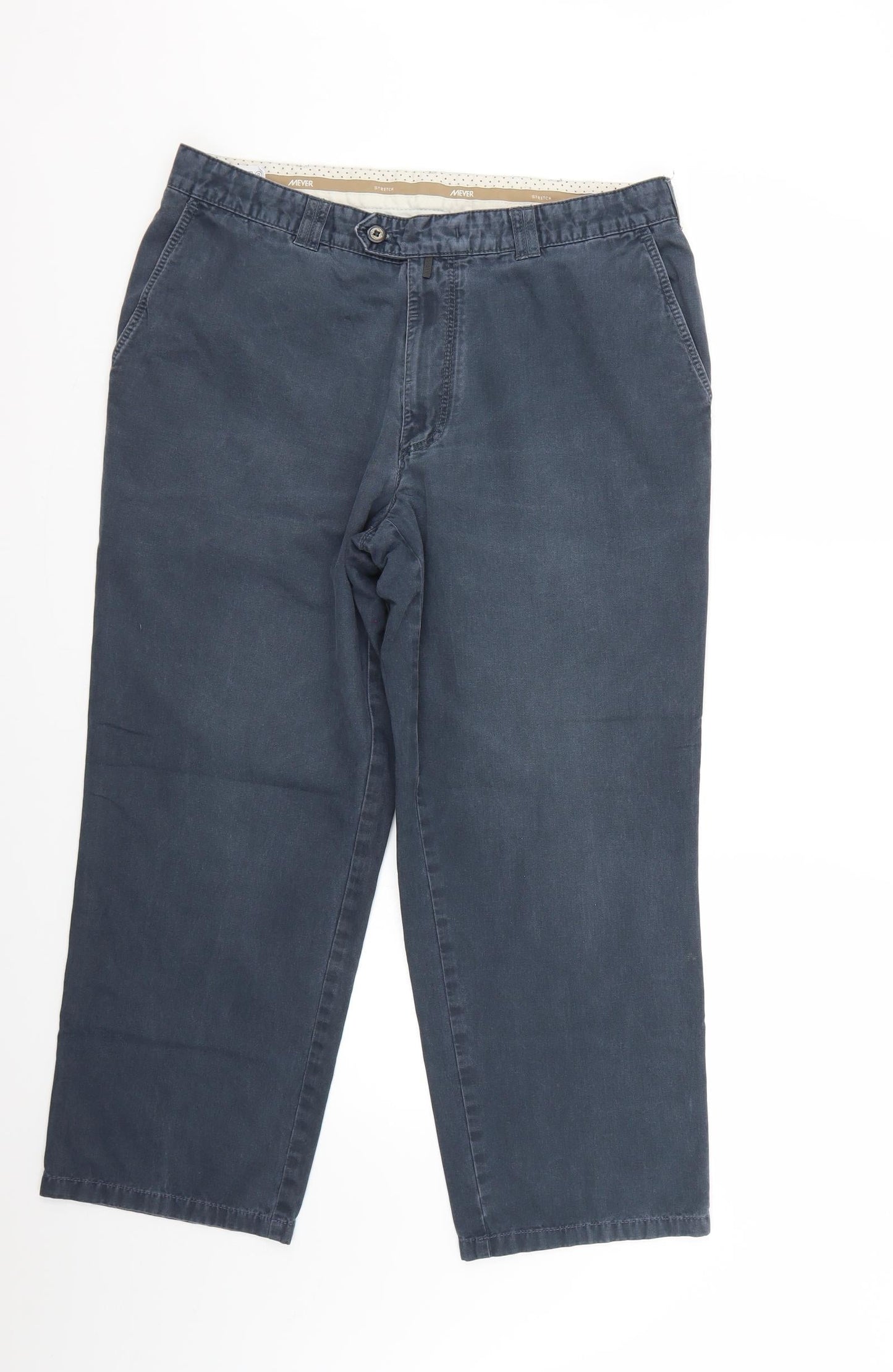 Meyer Mens Blue   Trousers  Size 32 L24 in