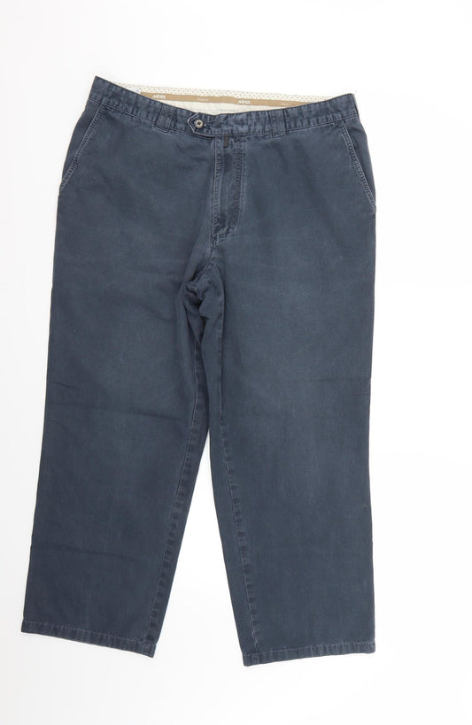 Meyer Mens Blue   Trousers  Size 32 L24 in