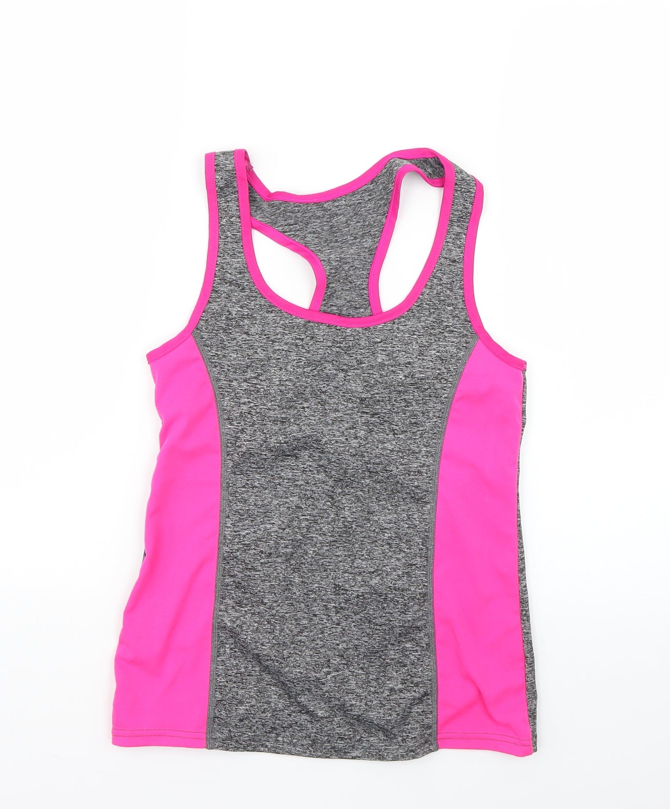 Womens UK Size S Preworn Grey Basic T-Shirt
