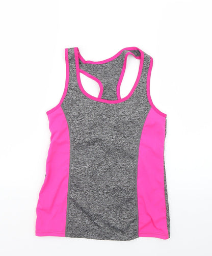Womens UK Size S Preworn Grey Basic T-Shirt