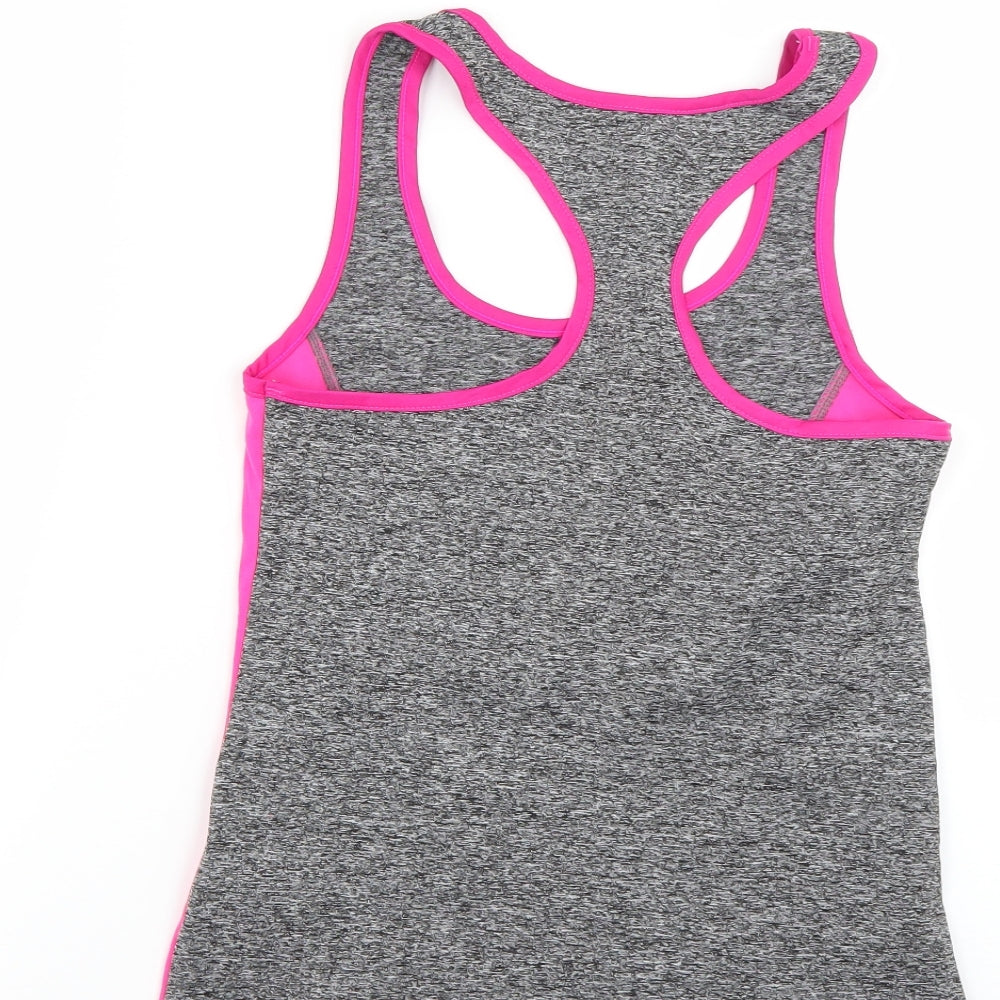 Womens UK Size S Preworn Grey Basic T-Shirt