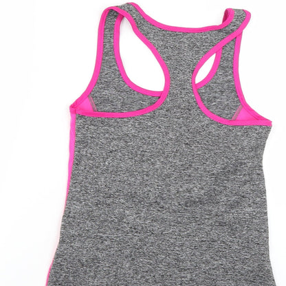 Womens UK Size S Preworn Grey Basic T-Shirt