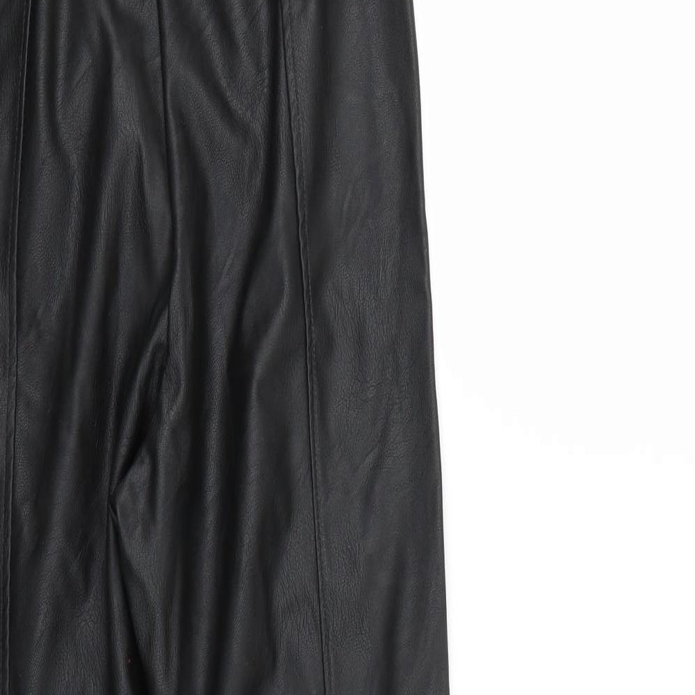 Womens UK Size 10 Boohoo Regular Fit  Black Trousers