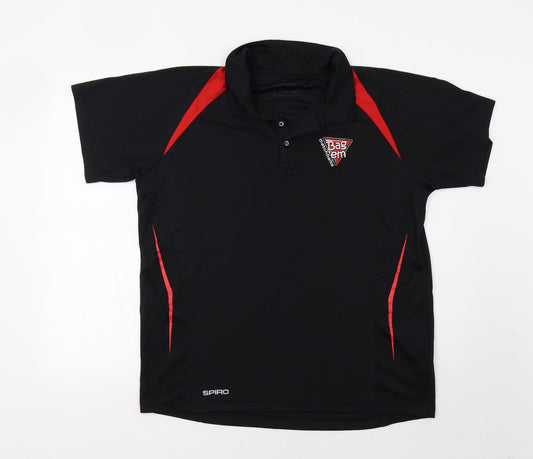 SPIRO Mens Black    Polo Size XL
