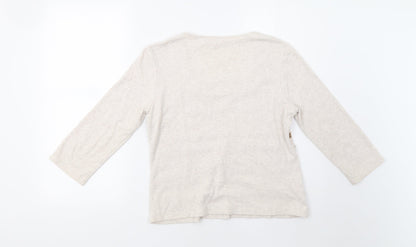CC Womens Beige Geometric  Basic Blouse Size M