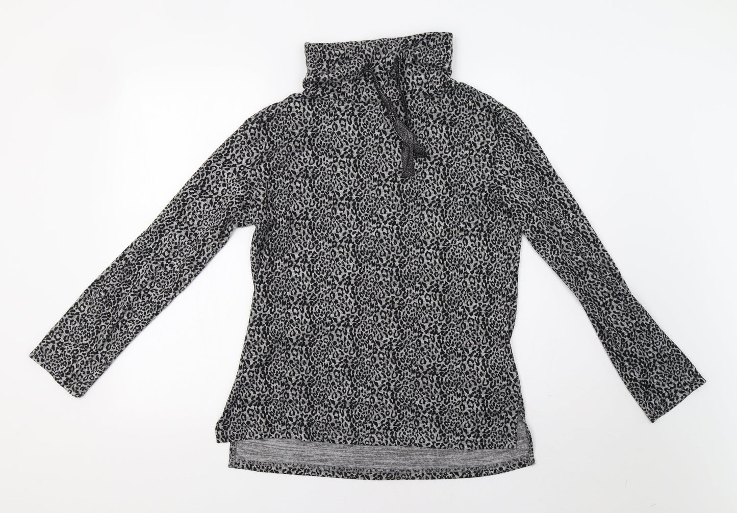 Primark Womens Grey Animal Print  Pullover Hoodie Size S