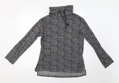 Primark Womens Grey Animal Print  Pullover Hoodie Size S