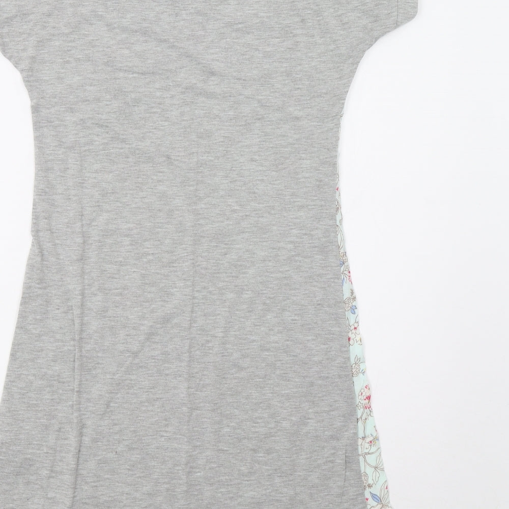 Primark Womens Grey Floral  Tunic Polo Size 6