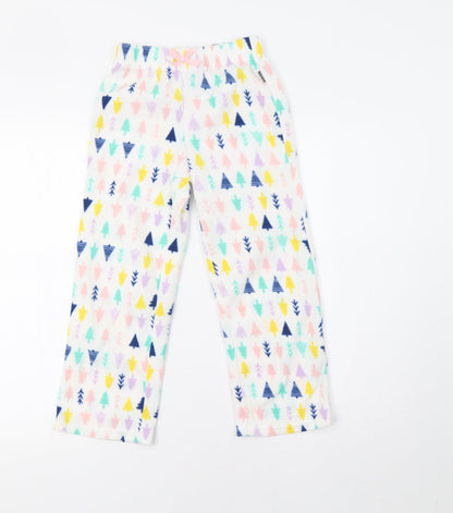 Eddie Bauer Girls White    Pyjama Pants Size 7-8 Years  - Christmas Tree Print