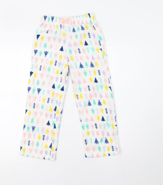 Eddie Bauer Girls White    Pyjama Pants Size 7-8 Years  - Christmas Tree Print
