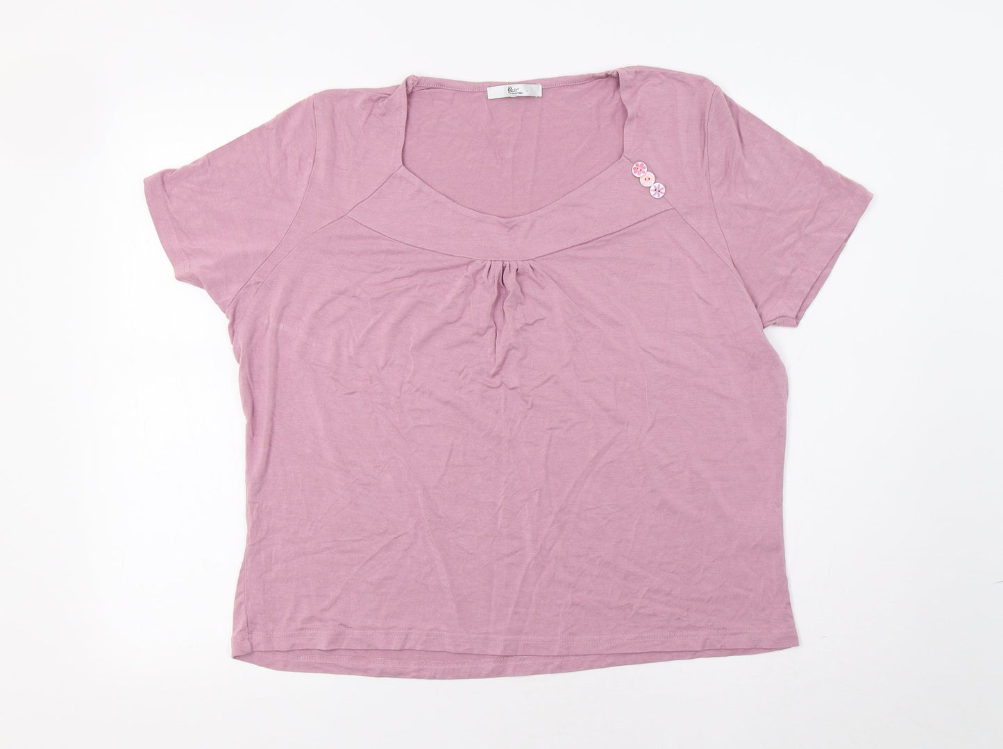 Klass Collection Womens Pink   Basic Blouse Size L