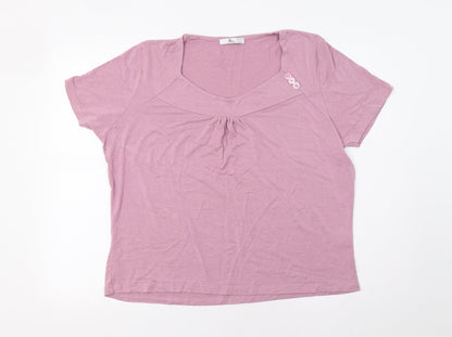 Klass Collection Womens Pink   Basic Blouse Size L