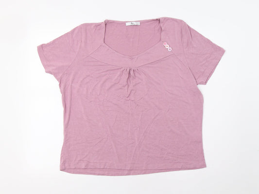 Klass Collection Womens Pink   Basic Blouse Size L