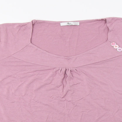 Klass Collection Womens Pink   Basic Blouse Size L