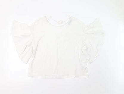 Womens UK Size 14 M&S White Basic Blouse