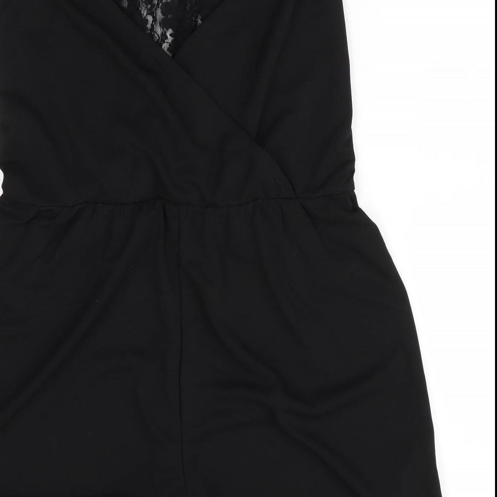 H&M Womens Black Floral   One Piece   - Teddy