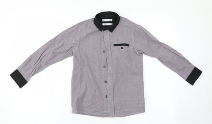 Autograph Boys Brown Check  Basic Button-Up Size 8 Years