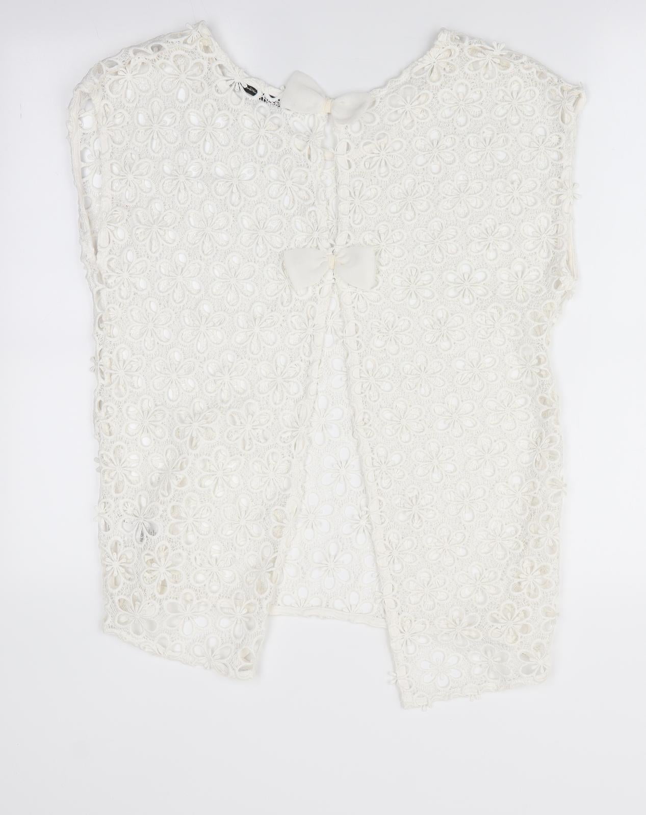 Womens UK Size 6 NEXT Ivory Tunic Blouse