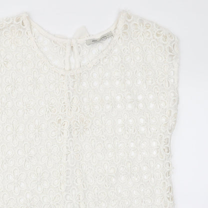 Womens UK Size 6 NEXT Ivory Tunic Blouse