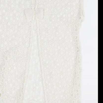 Womens UK Size 6 NEXT Ivory Tunic Blouse
