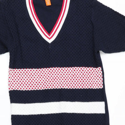 Joe Fresh Womens Blue Striped  Jumper Dress  Size XS