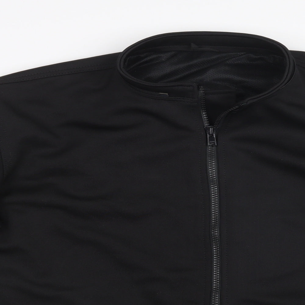Mens UK Size  Preworn Black Biker Coat