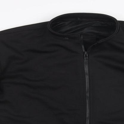 Mens UK Size  Preworn Black Biker Coat