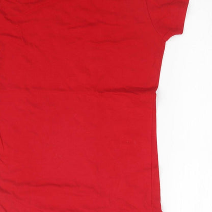 Womens UK Size  Preworn Red Basic T-Shirt