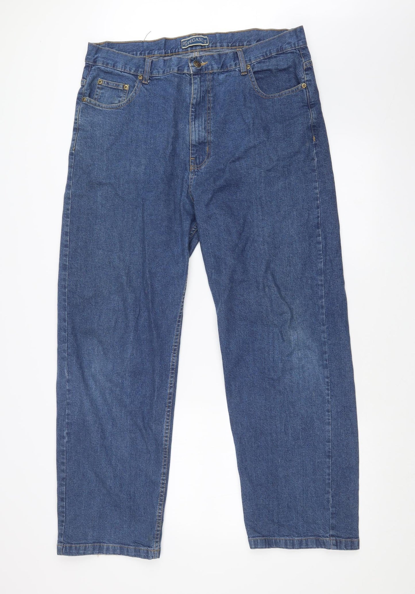 Pegasus Womens Blue   Wide-Leg Jeans Size 38 in L29 in