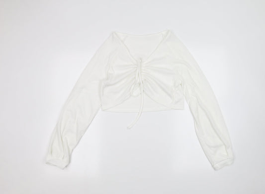Womens UK Size S Preworn White Pullover Jumper