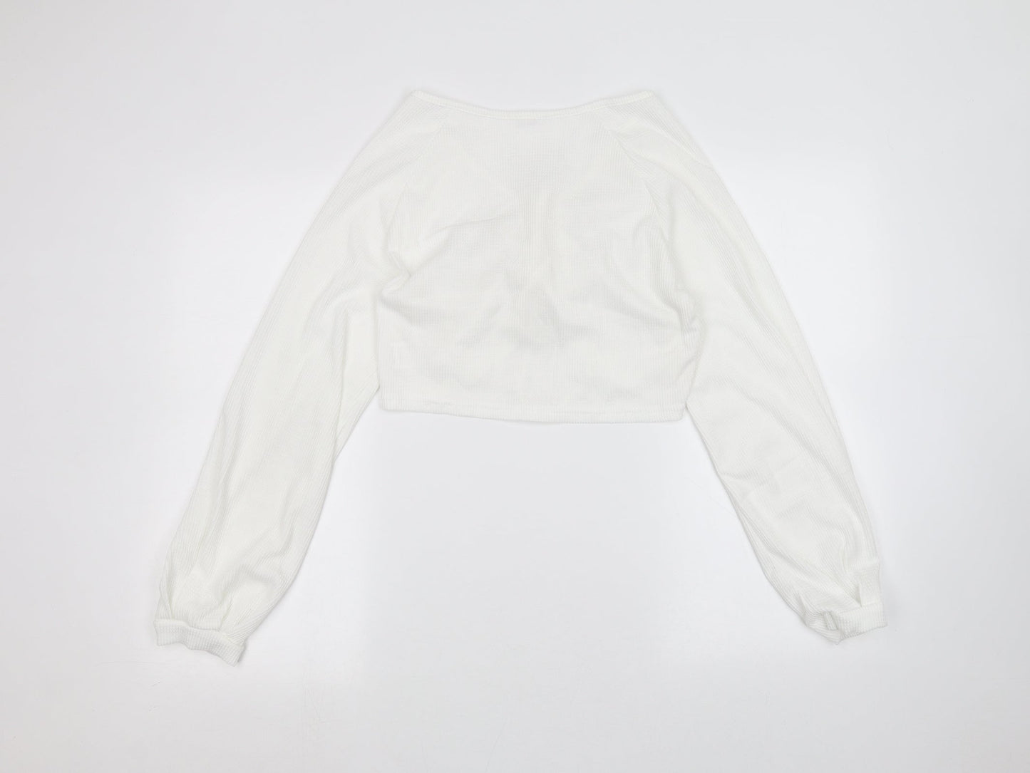 Womens UK Size S Preworn White Pullover Jumper