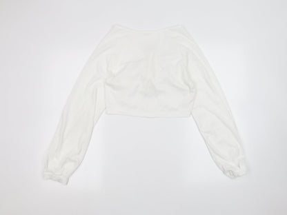 Womens UK Size S Preworn White Pullover Jumper