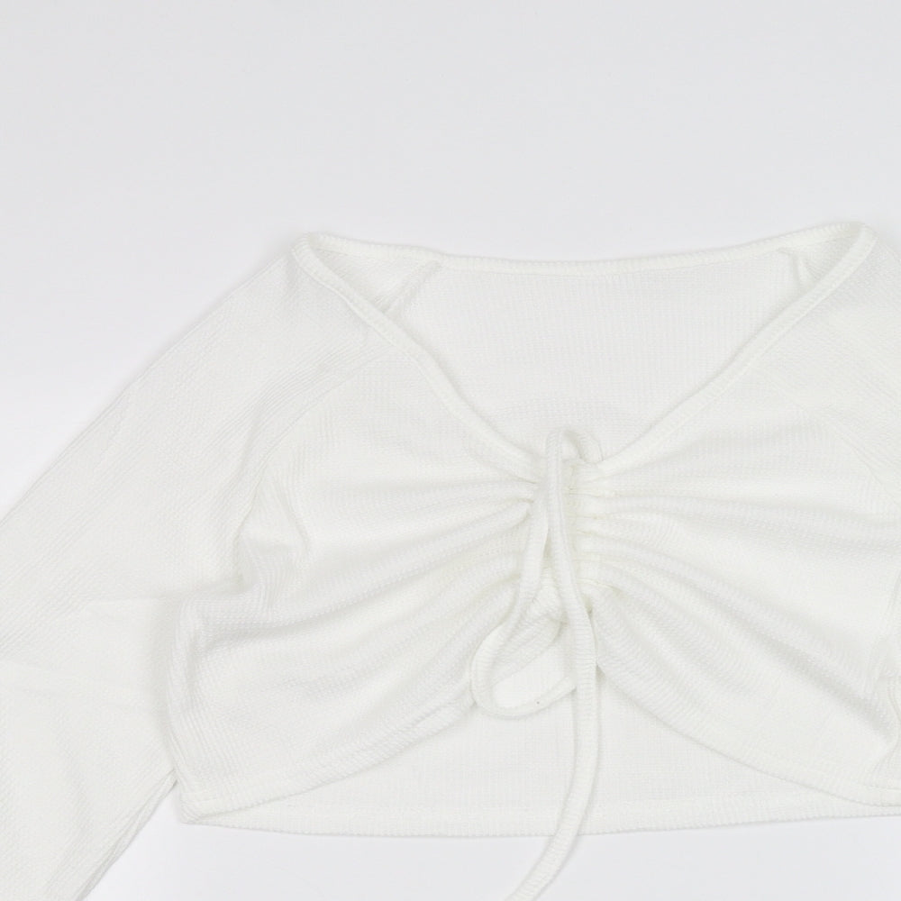 Womens UK Size S Preworn White Pullover Jumper