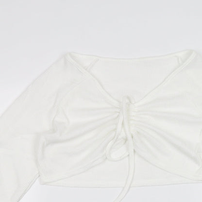 Womens UK Size S Preworn White Pullover Jumper
