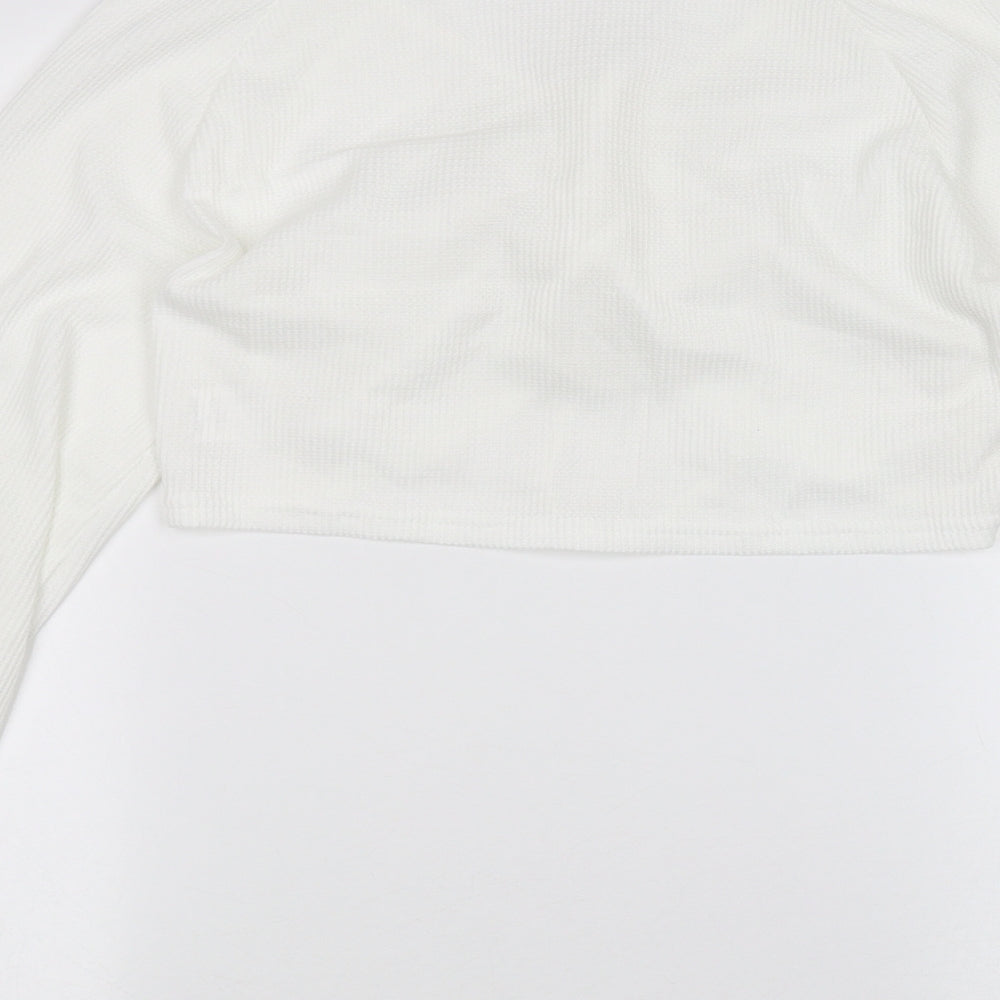 Womens UK Size S Preworn White Pullover Jumper