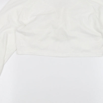 Womens UK Size S Preworn White Pullover Jumper