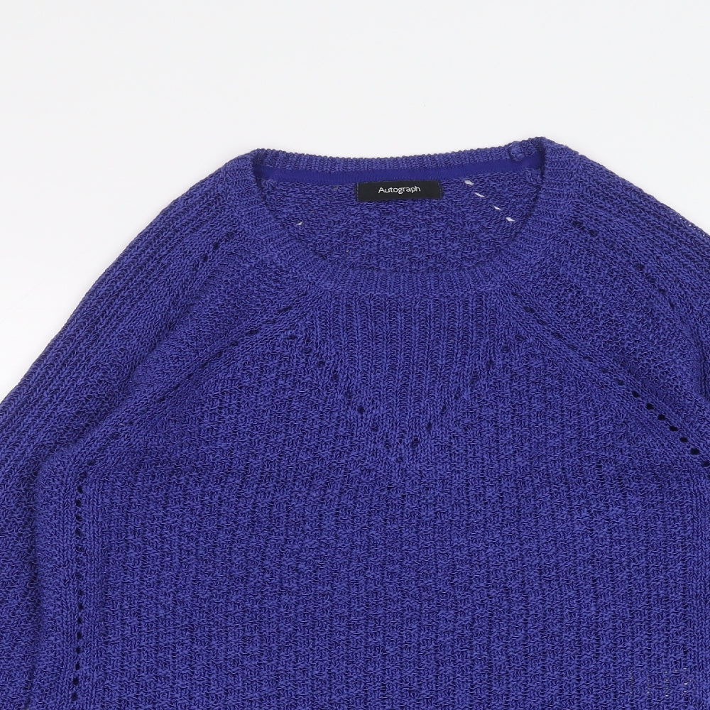 Autograph Womens Blue   Pullover Jumper Size 8