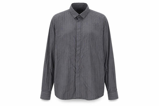 Cotton Womens Black   Basic Button-Up Size L