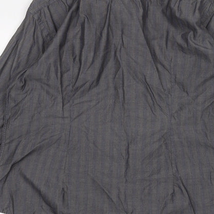 Cotton Womens Black   Basic Button-Up Size L